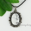 oval tiger's-eye glass opal jade agate rose quartz semi precious stone necklaces with pendants design C