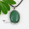oval tiger's eye rose quartz glass opal jade agate natural semi precious stone necklaces pendants design E