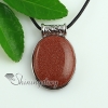oval turquoise glass opal jade natural semi precious stone pendants for necklaces design B