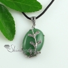 oval vine rose quartz amethyst glass opal jade agate natural semi precious stone pendants for necklaces design C