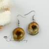 oval yellow oyster shell dangle earrings cheap china jewelry fashion jewelry design B