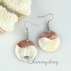 oyster sea shell round oval heart teardrop patchwork dangle earrings mother of pearl jewelry design B