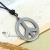 peace sign leather long chain pendants necklaces design C