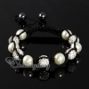 pearls macrame disco glitter ball pave beads bracelets design B