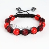 pearls macrame disco glitter ball pave beads bracelets design E
