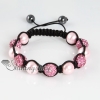 pearls macrame disco glitter ball pave beads bracelets design A