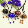 empty small glass vial necklace pendants aromatherapy pendants necklace wholesale distributor venetian lampwork glass glitter jewellery hand blowm assorted