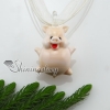 pig murano glass necklaces with pendants beige