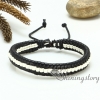 pu leather drawstring bracelets snake chain adjustable bracelets macrame bracelet woven bracelet magnetic buckle design C