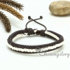 pu leather drawstring bracelets snake chain adjustable bracelets macrame bracelet woven bracelet magnetic buckle design D