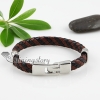 pu leather with alloy buckle woven bracelets unisex design D