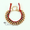 rainbow color brazil friendship wrap bracelets cotton cord gold plated snake chain woven bracelet jewelry design B