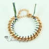 rainbow color brazil friendship wrap bracelets cotton cord gold plated snake chain woven bracelet jewelry design E