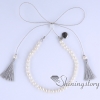 real pearl necklace white pearl necklace with tassel bohemian jewelry boho wholesale jewelry design B