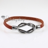 reef knot magnetic buckle snap wrap bracelets genuine leather design B