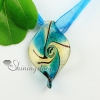 rhombus glitter with lines handmade murano glass necklaces pendants design A