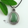 rhombus rose quartz jade semi precious stone necklaces pendants design A