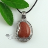 rhombus rose quartz jade semi precious stone necklaces pendants design B