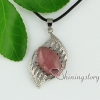 rose quartz semi precious stone olive necklaces pendants design B