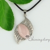 rose quartz semi precious stone olive necklaces pendants design C