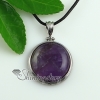 round amethyst natural stone turquoise glass opal natural semi precious stone pendants for necklaces design A