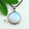 round amethyst natural stone turquoise glass opal natural semi precious stone pendants for necklaces design F