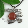 round eagle jade natural semi precious stone necklaces pendants design A