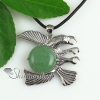 round eagle jade natural semi precious stone necklaces pendants design B