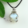 round frog glass opal rose quartz amethyst jade agate natural semi precious stone necklaces pendants design D
