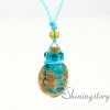 round glitter essential oil necklace wholesale perfume jewelry perfume pendant diy bottle necklace perfume bottle design B