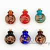 round glitter murano glass hand craft lampwork glassperfume vialsnecklace urnsnecklace urn for ashes assorted