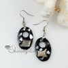 round heart teardrop oval moon patchwork seawater shell mother of pearl dangle earrings design H