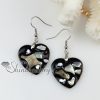 round heart teardrop oval moon patchwork seawater shell mother of pearl dangle earrings design I