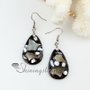 round heart teardrop oval moon patchwork seawater shell mother of pearl dangle earrings design B