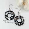 round heart teardrop oval moon patchwork seawater shell mother of pearl dangle earrings design C