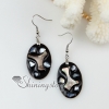 round heart teardrop oval moon patchwork seawater shell mother of pearl dangle earrings design G