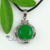 round jade glass opal amethyst natural semi precious stone pendant necklaces design A