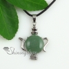 round jade glass opal tiger's-eyenatural semi precious stone necklaces pendants design B
