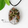 round oblong semi precious stone necklaces pendants design B