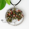 round oblong semi precious stone necklaces pendants design C