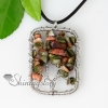 round oblong semi precious stone necklaces pendants design A