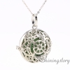 round openwork essential oil jewelry wholesale diffuser necklace essential oil diffuser jewelry aroma jewelry metal volcanic stone necklaces design A