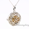 round openwork essential oil jewelry wholesale diffuser necklace essential oil diffuser jewelry aroma jewelry metal volcanic stone necklaces design D