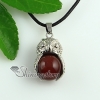round owl glass opal amethyst tiger's-eye agate natural semi precious stone necklaces pendants design F