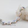 round semi precious stone agate rose quartz turquoise glass opal charm toggle bracelets jewelry design B