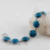 round semi precious stone agate rose quartz turquoise glass opal charm toggle bracelets jewelry design C