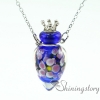 round small perfume bottles aromatherapy diffuser pendant necklaces scent necklace small glass vials necklaces design A
