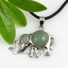 round teardrop elephant jade semi precious stone necklaces pendants design A