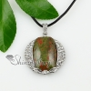 round tigereye agate rose quartz amethys glass opal semi precious stone rhinestone necklaces pendants design G