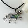 sea turtle horse fish oval rainbow abalone shell necklaces pendants design C